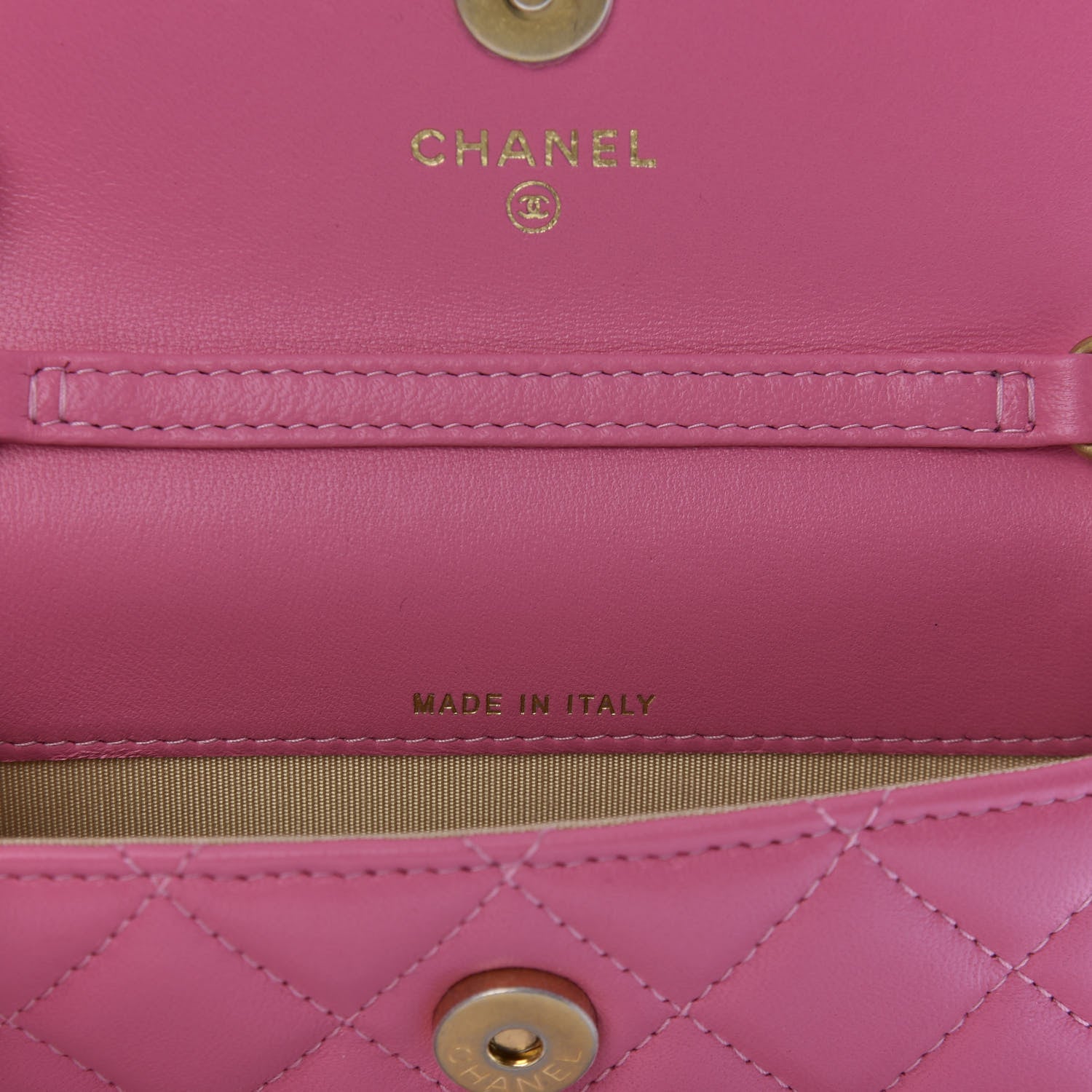 Chanel Lambskin Quilted Pearl Crush Clutch With Chain Pink 6 of 10