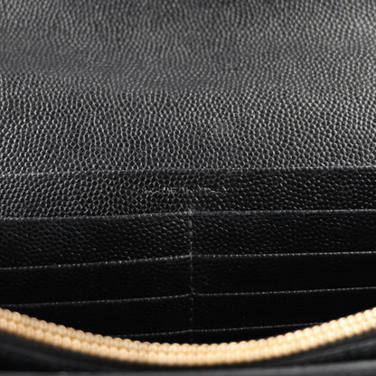 Saint Laurent Grain De Poudre Star Studded Monogram Wallet on Chain Black 7 of 10