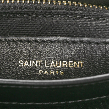 Saint Laurent Calfskin Y Quilted Monogram Toy Loulou Crossbody Bag Black 7 of 11