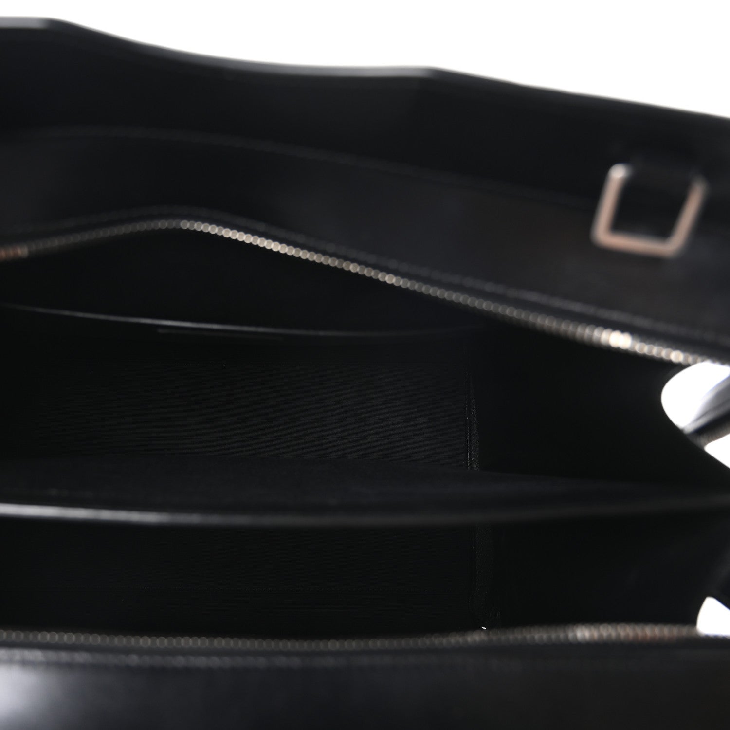 Saint Laurent Raffia Shiny Calfskin Large Uptown Tote Black 5 of 10