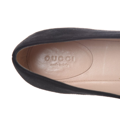 Gucci Kid Scamosciato GG Marmont Fringe Flats 38 Black 5 of 9