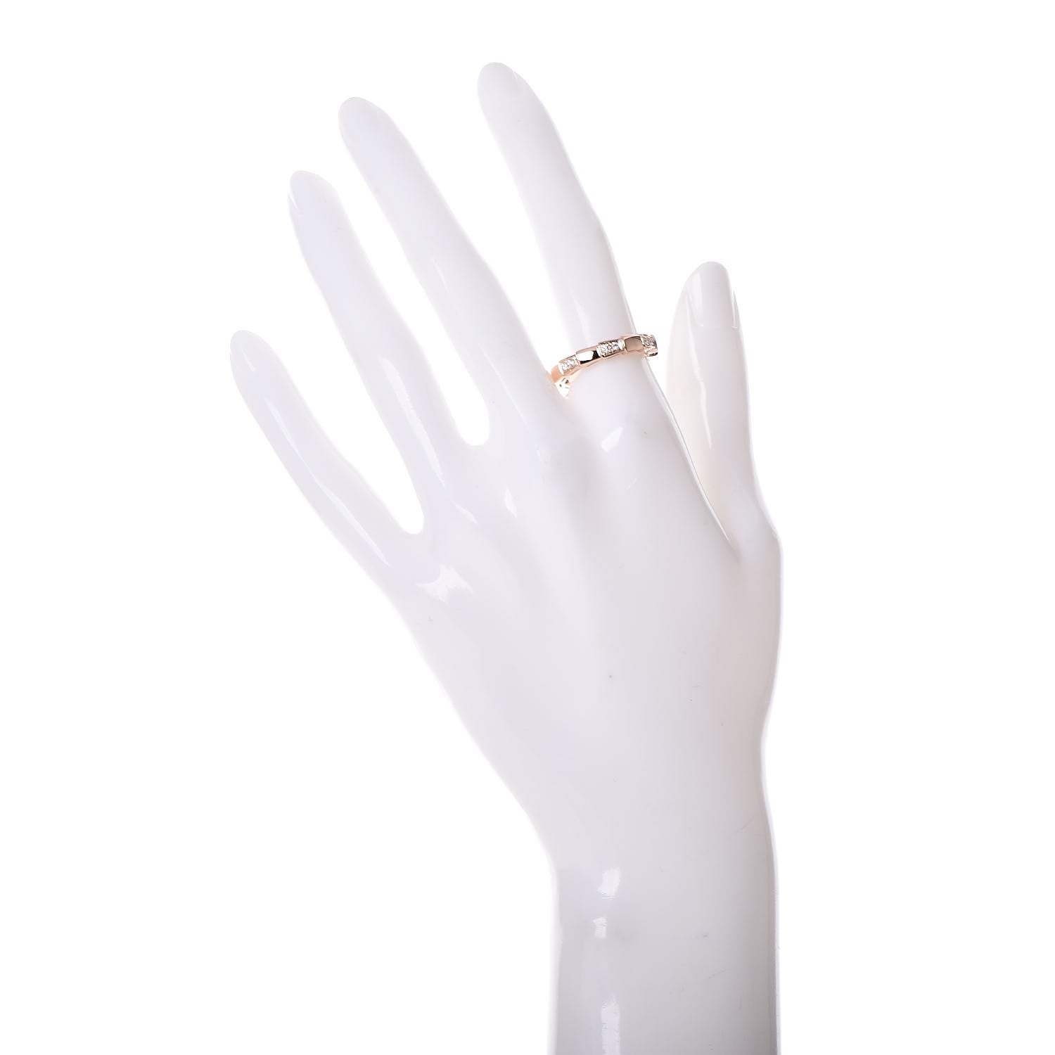 Bulgari 18K Rose Gold Diamond Serpenti Band Ring 53 6.5 2 of 5