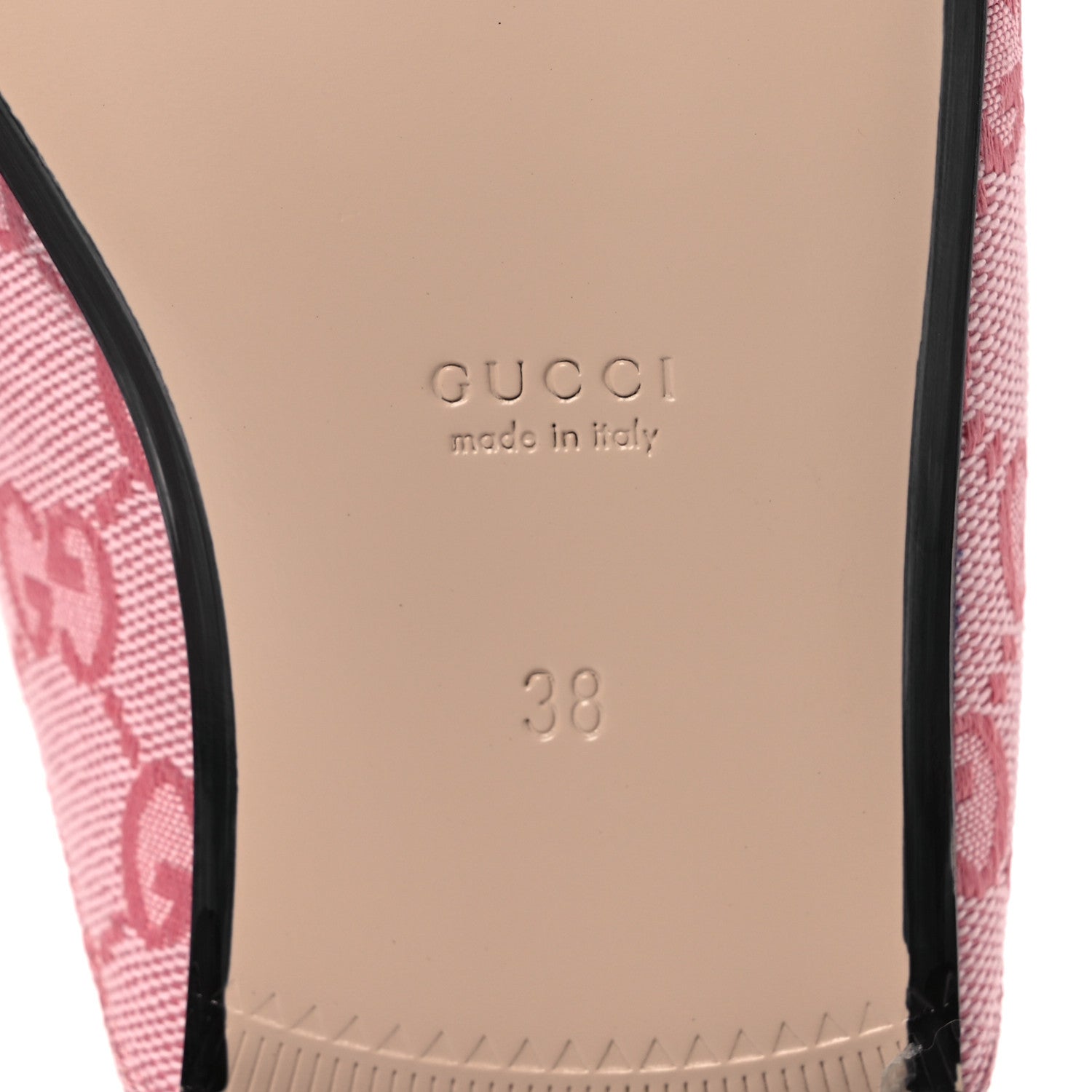 Gucci Canvas GG Monogram Nappa Womens Princetown Slippers 38 Cotton Candy Dark Cotton Candy Wild Rose 8 of 12