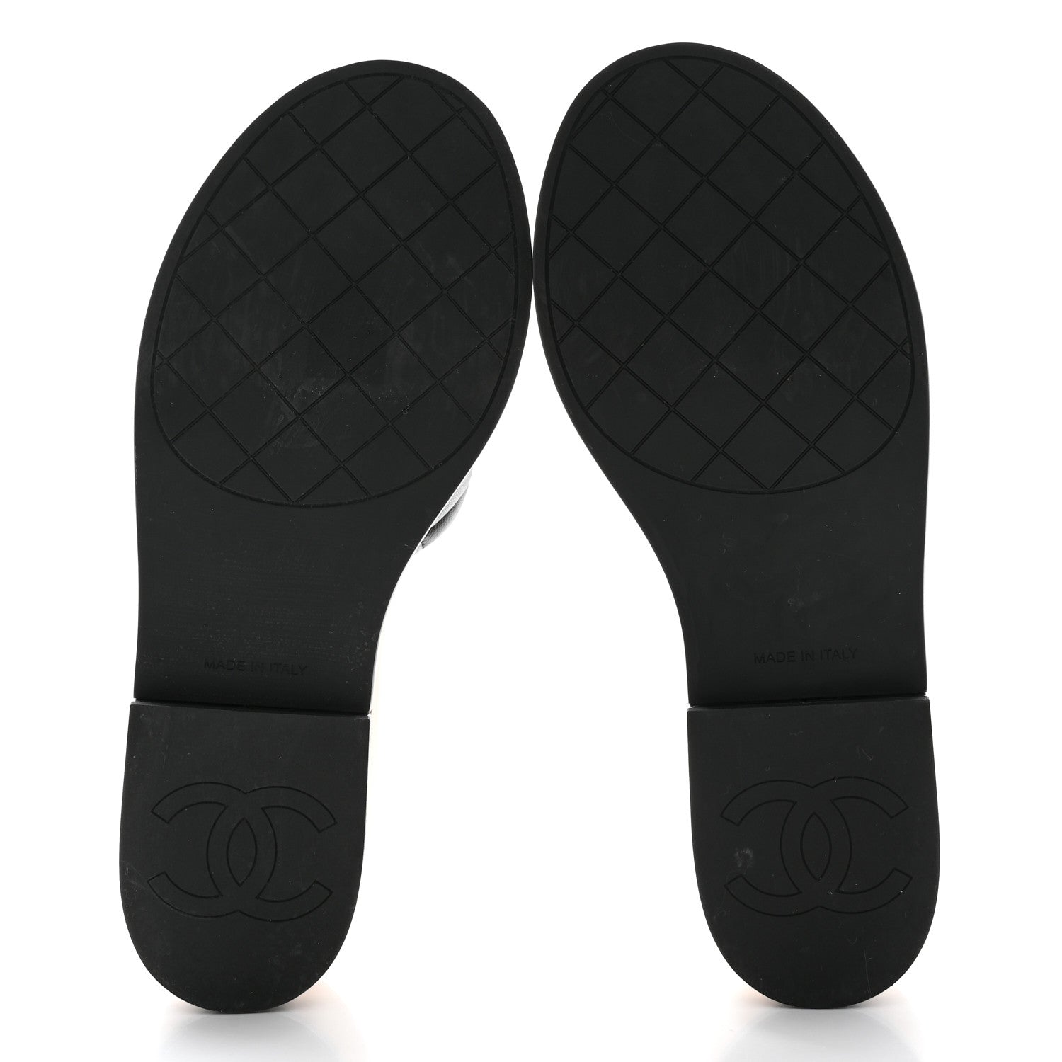 Chanel Lambskin Quilted CC Wedge Sandals 39 Black 5 of 10