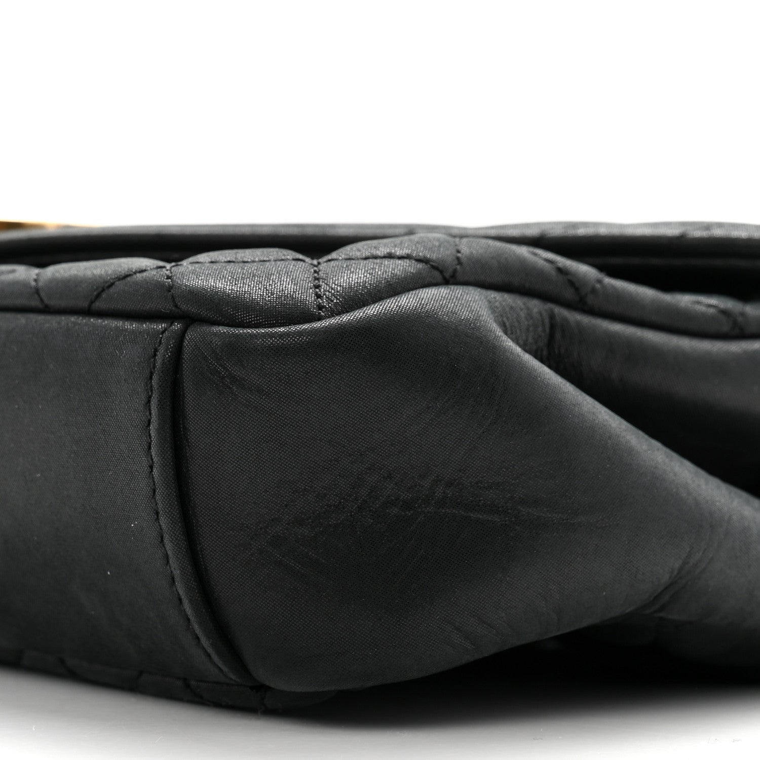 Saint Laurent Calfskin Mixed Matelasse Triquilt Small Monogram Satchel Black 10 of 14