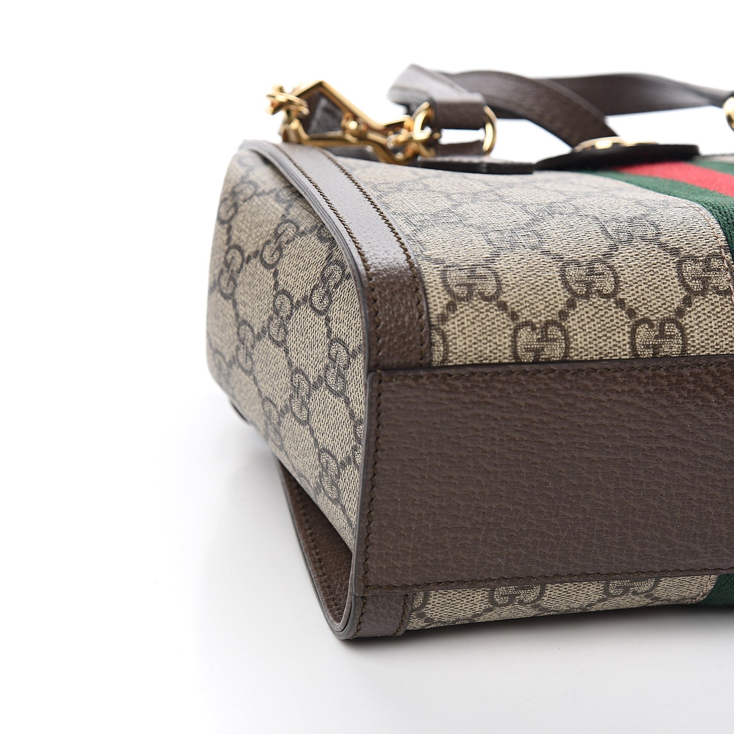GG Supreme Monogram Small Ophidia Tote Bag Brown