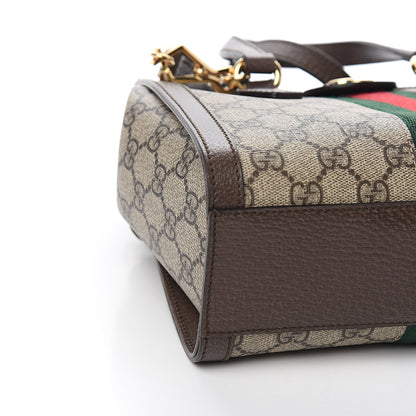 Gucci GG Supreme Monogram Small Ophidia Tote Bag Brown 7 of 9