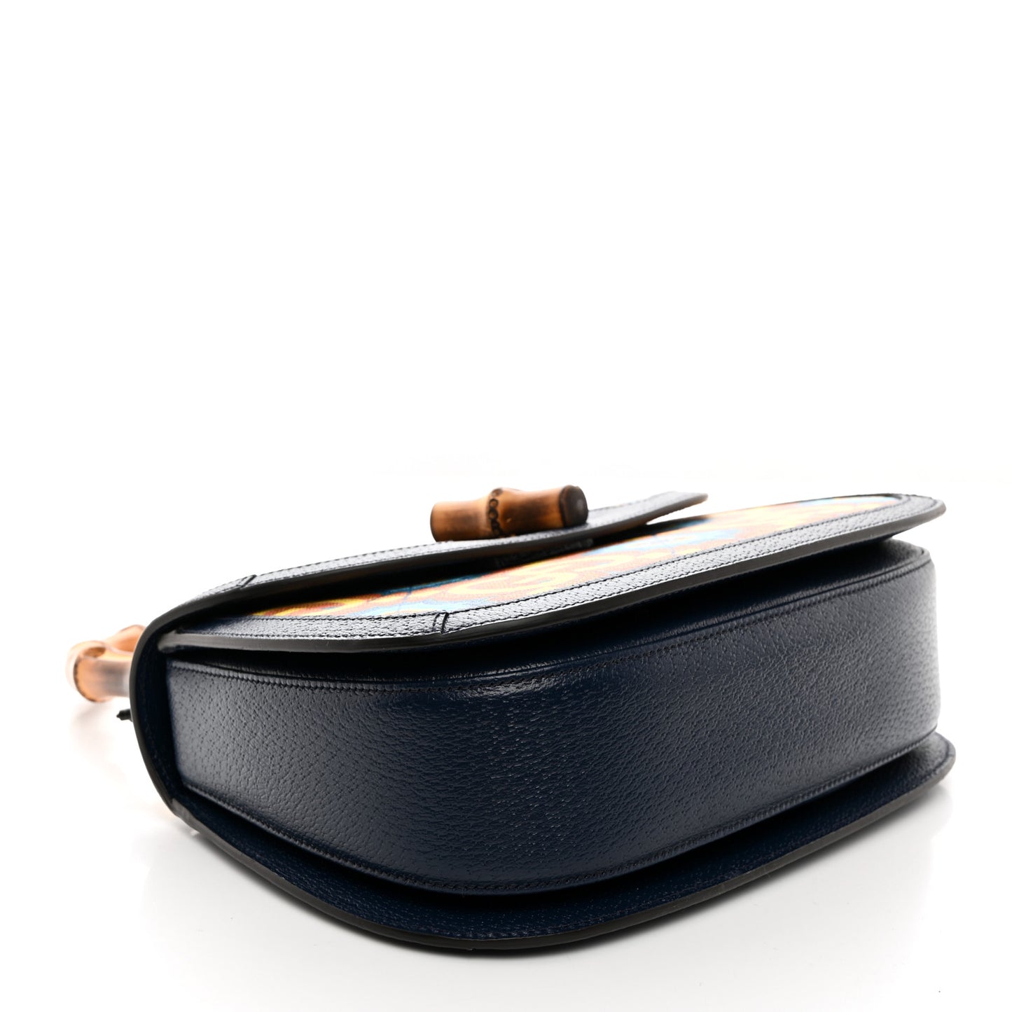 Calfskin Kaleidoscope Medium Bamboo 1947 Top Handle Bag Blue Orange Multicolor Blue Agata
