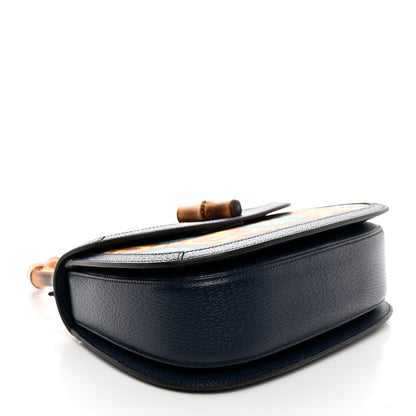 Gucci Calfskin Kaleidoscope Medium Bamboo 1947 Top Handle Bag Blue Orange Multicolor Blue Agata 5 of 10