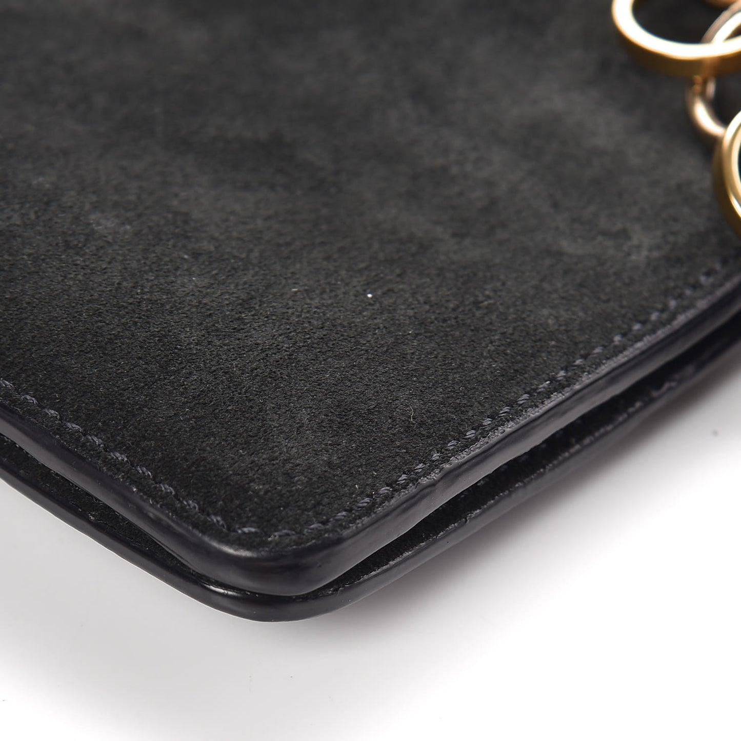 Calfskin Suede Small Jane Fringe Bag Black