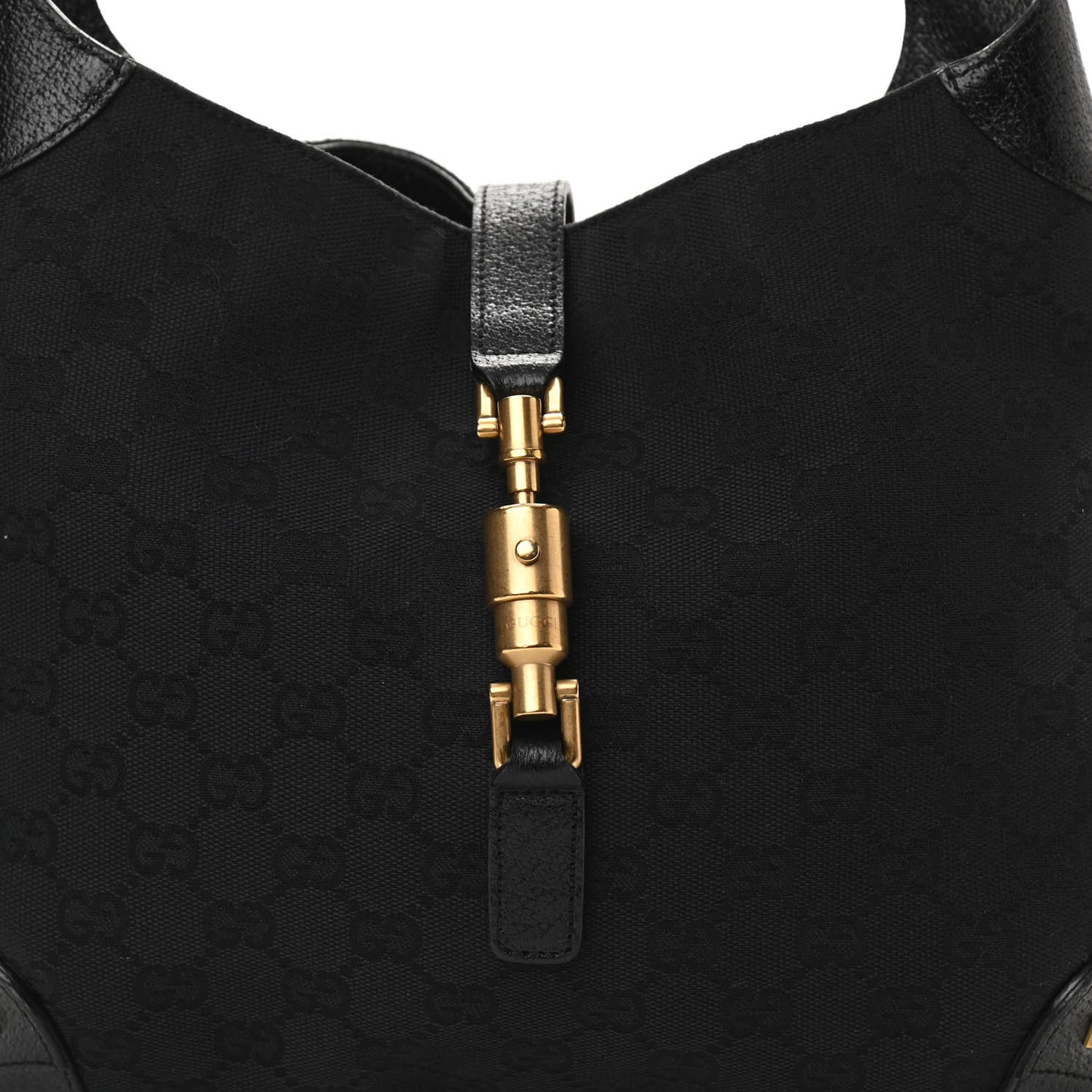 Monogram Piston Lock Jackie O Hobo Black