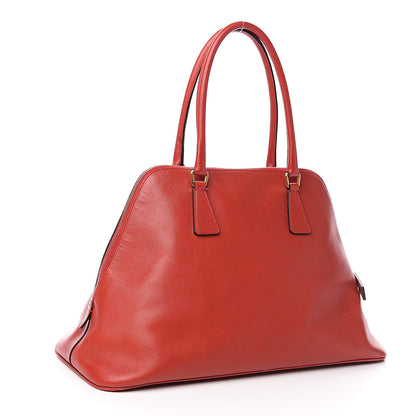 Prada Saffiano Frame Bowler Red 3 of 14