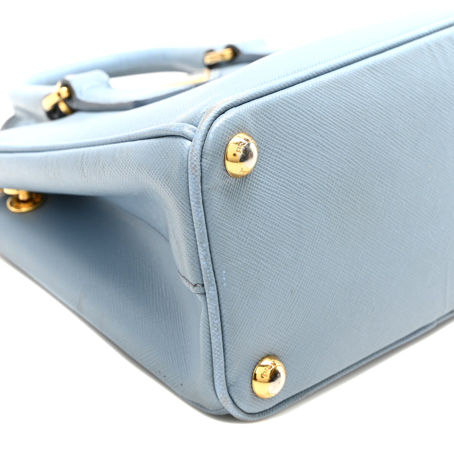 Prada Saffiano Micro Galleria Double Zip Tote Astrale 9 of 10