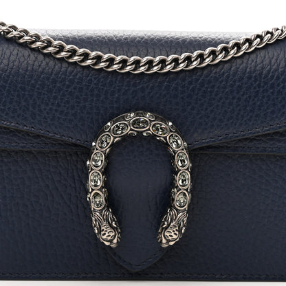 Gucci Dollar Calfskin Crystal Super Mini Dionysus Shoulder Bag Blue Agata Black Diamond 7 of 9