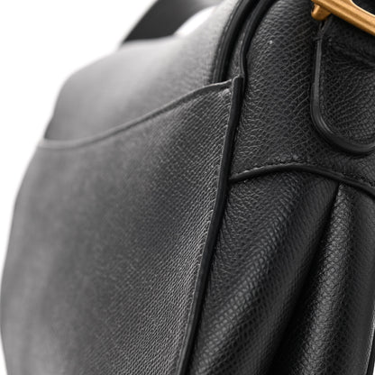 Christian Dior Grained Calfskin Saddle Bag Black 9 of 9