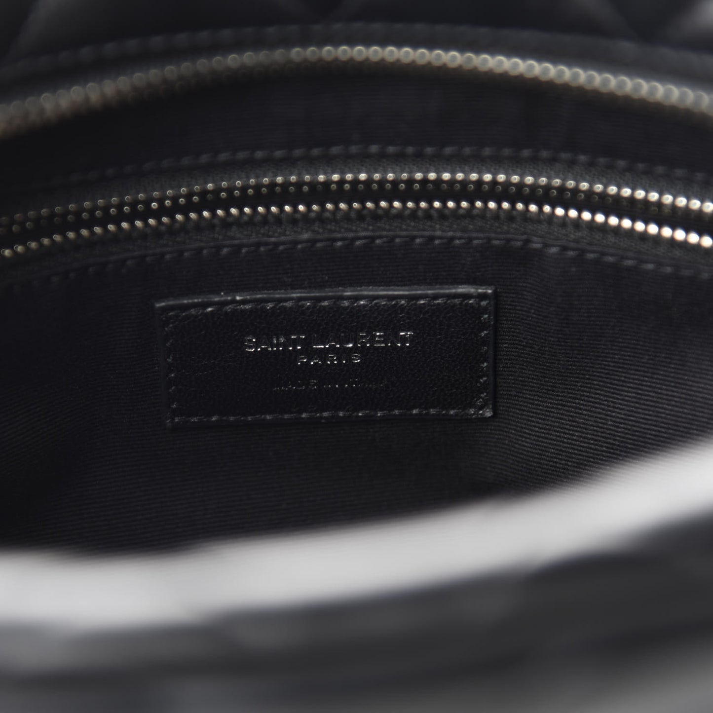 Calfskin Y Quilted Monogram Small Loulou Bowling Bag Black