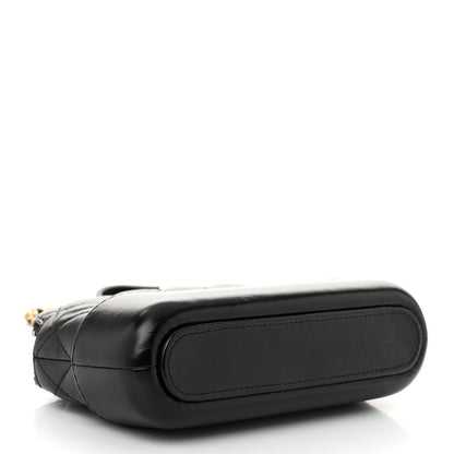 Chanel Aged Calfskin Quilted Small Gabrielle Clutch With Chain Black 4 of 11