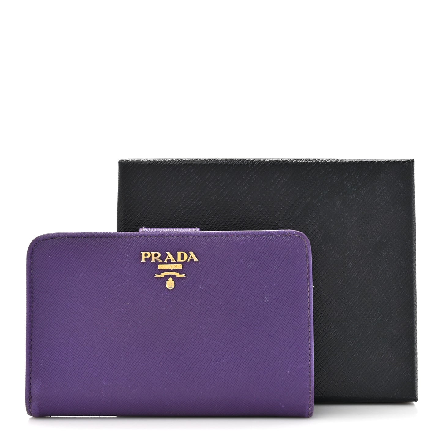 Saffiano Metal Coin Purse Purple
