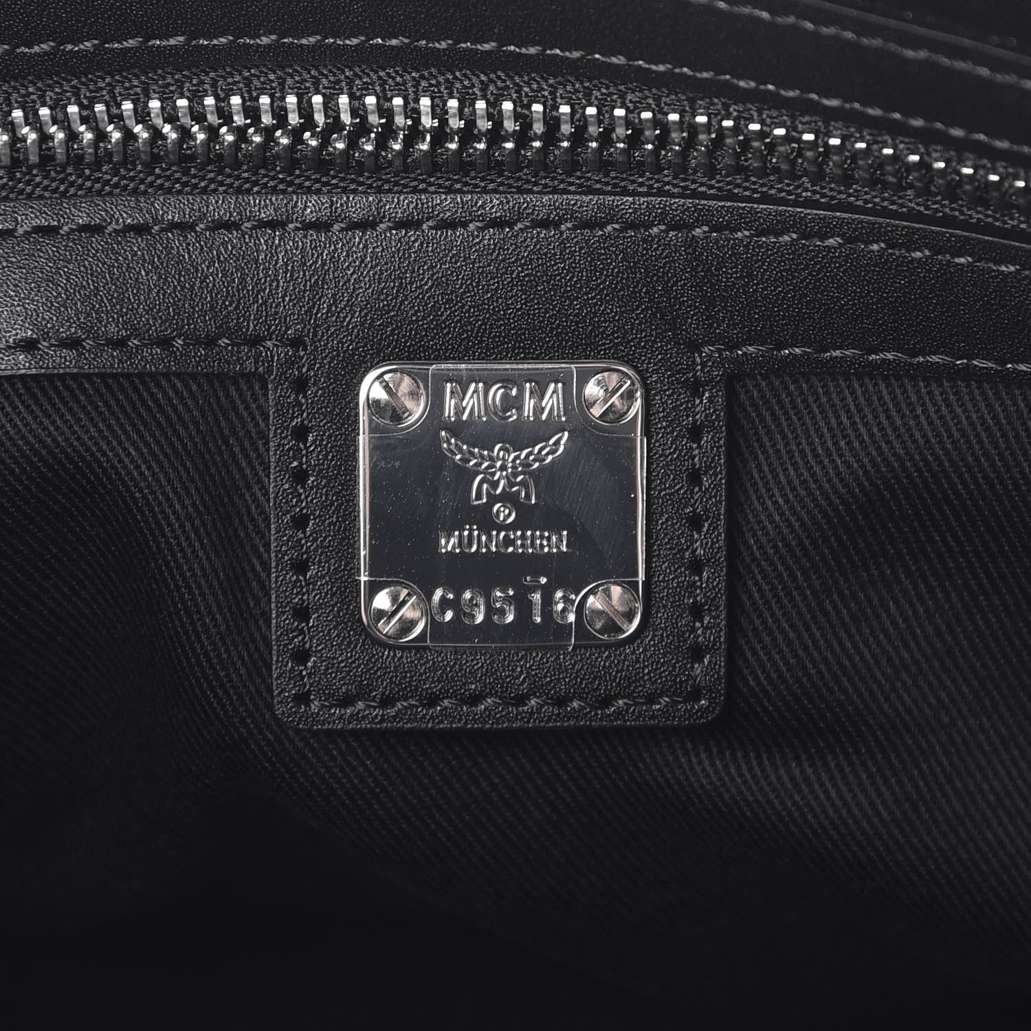 MCM Visetos Medium Crossbody Pouch Black 6 of 8