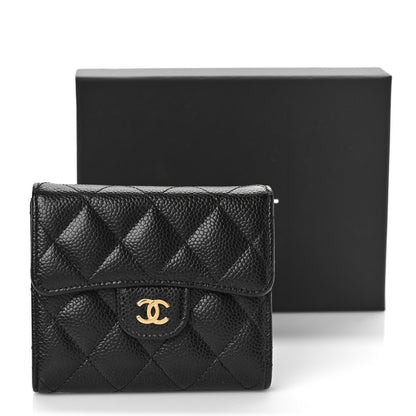 Chanel Caviar Quilted Compact Flap Wallet Black 10 of 10