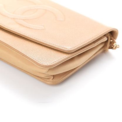 Chanel Caviar Timeless CC Wallet on Chain WOC Beige 11 of 11