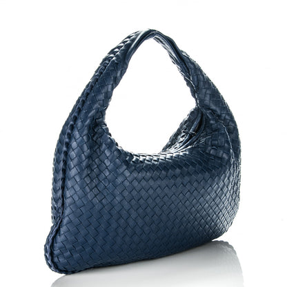Bottega Veneta Nappa Intrecciato Medium Veneta Hobo Indigo 3 of 8