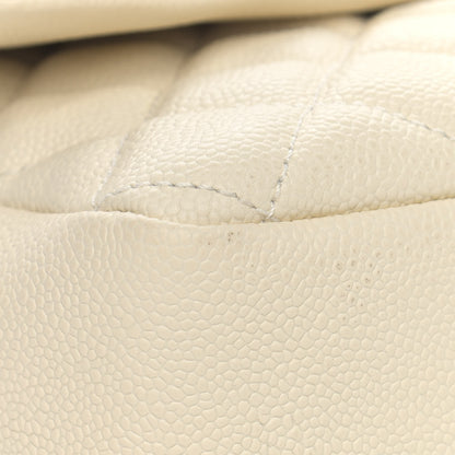 Chanel Caviar Quilted Jumbo Easy Flap Dark White 12 of 13
