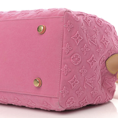Louis Vuitton Denim Monogram Stone Speedy Bandouliere 35 Rose 10 of 10
