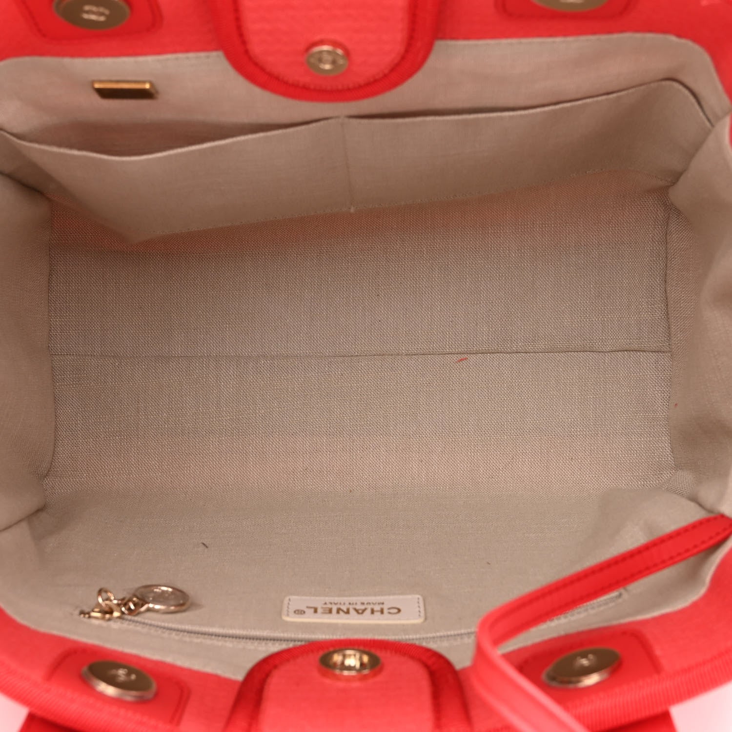 Chanel Mixed Fibers Small Deauville Tote Red 6 of 11