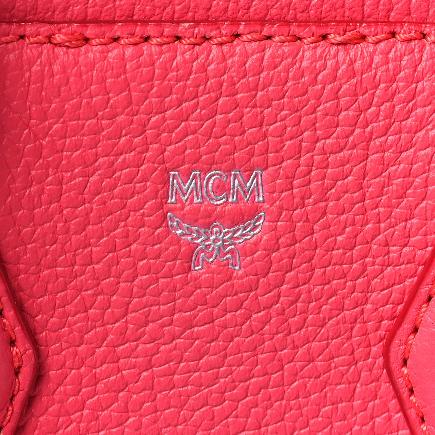 Grained Calfskin Mini Milla Tote Hot Pink Blue