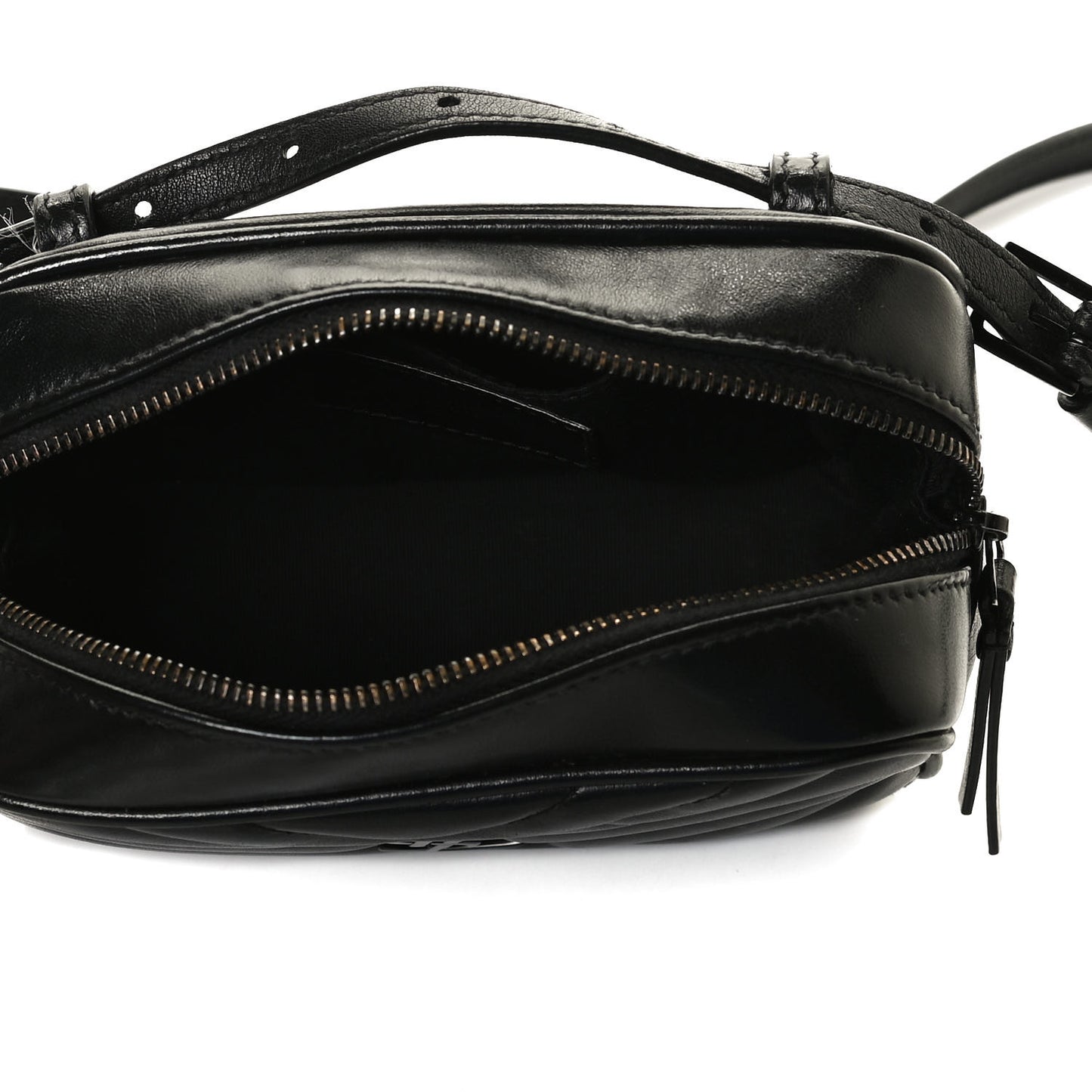 Calfskin Matelasse Monogram Lou Belt Bag Black