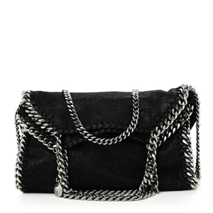 Stella McCartney Shaggy Deer Mini Falabella Fold Over Tote Black 1 of 9