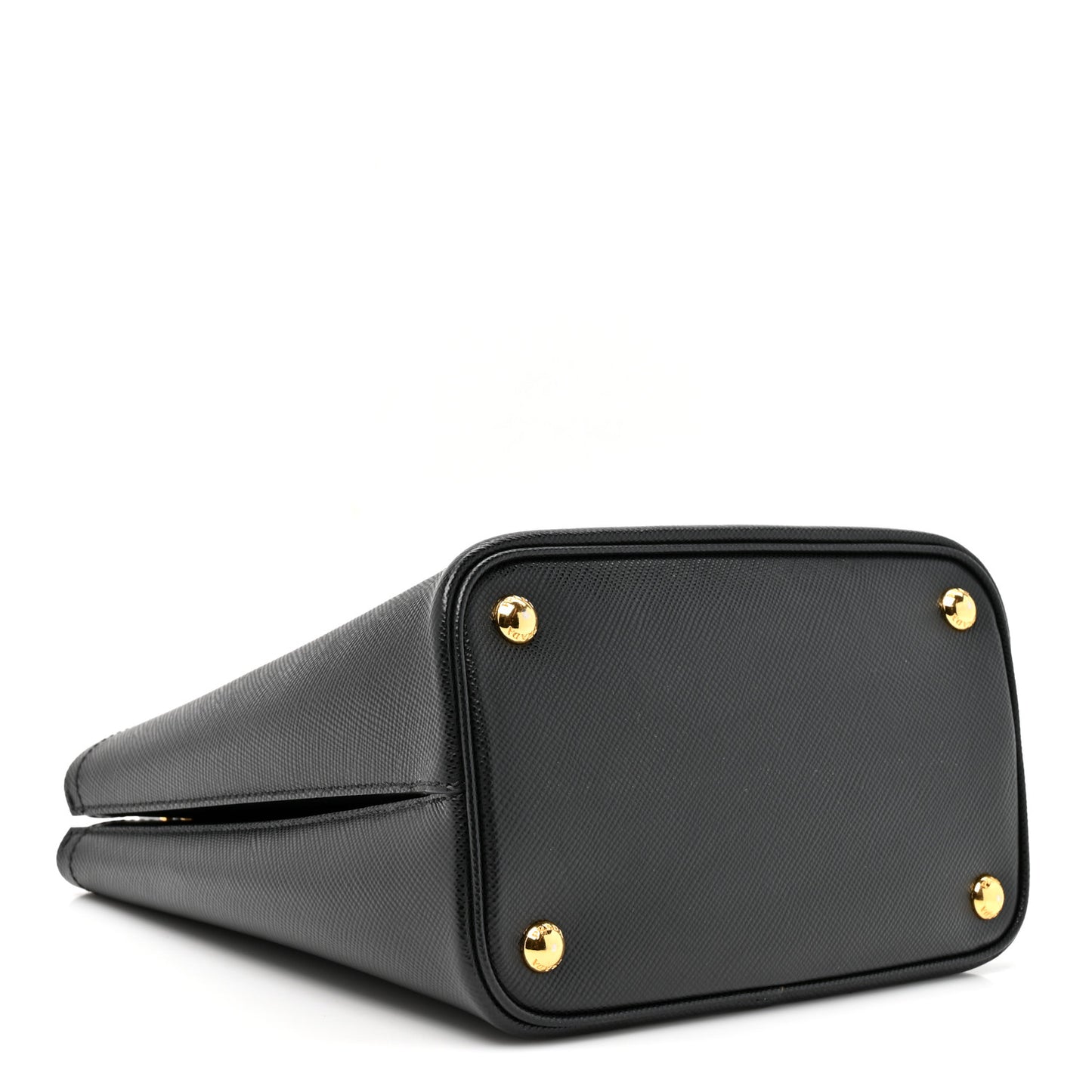 Saffiano Cuir Medium Panier Bucket Bag Black Fuoco