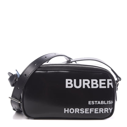 Burberry Coated Canvas Horseferry Print Micro Camera Bag Black 1 of 9