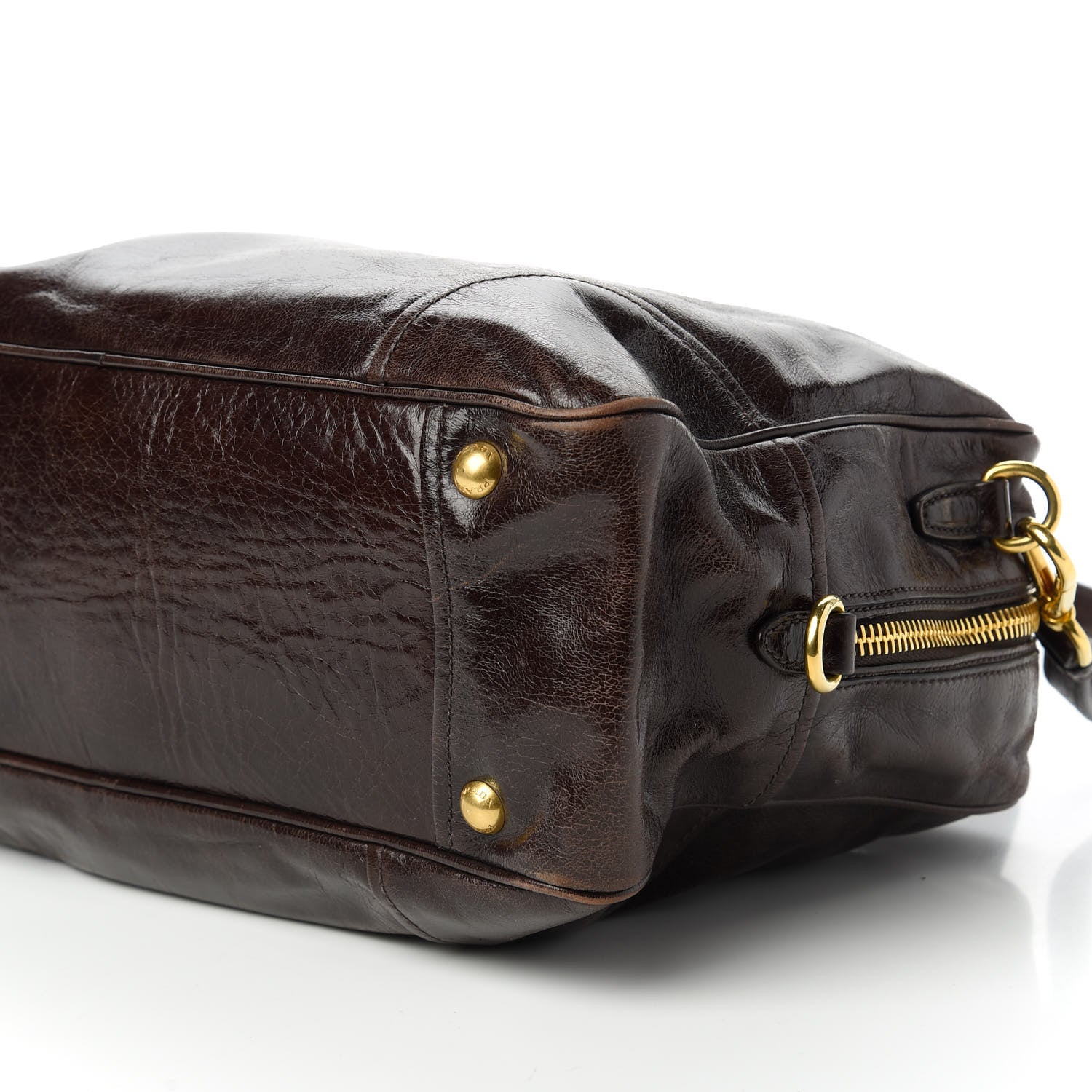 Prada Vitello Shine Bauletto Bruciato 7 of 9