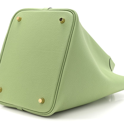 Hermes Taurillon Clemence Picotin Lock 22 MM Vert Criquet 9 of 11