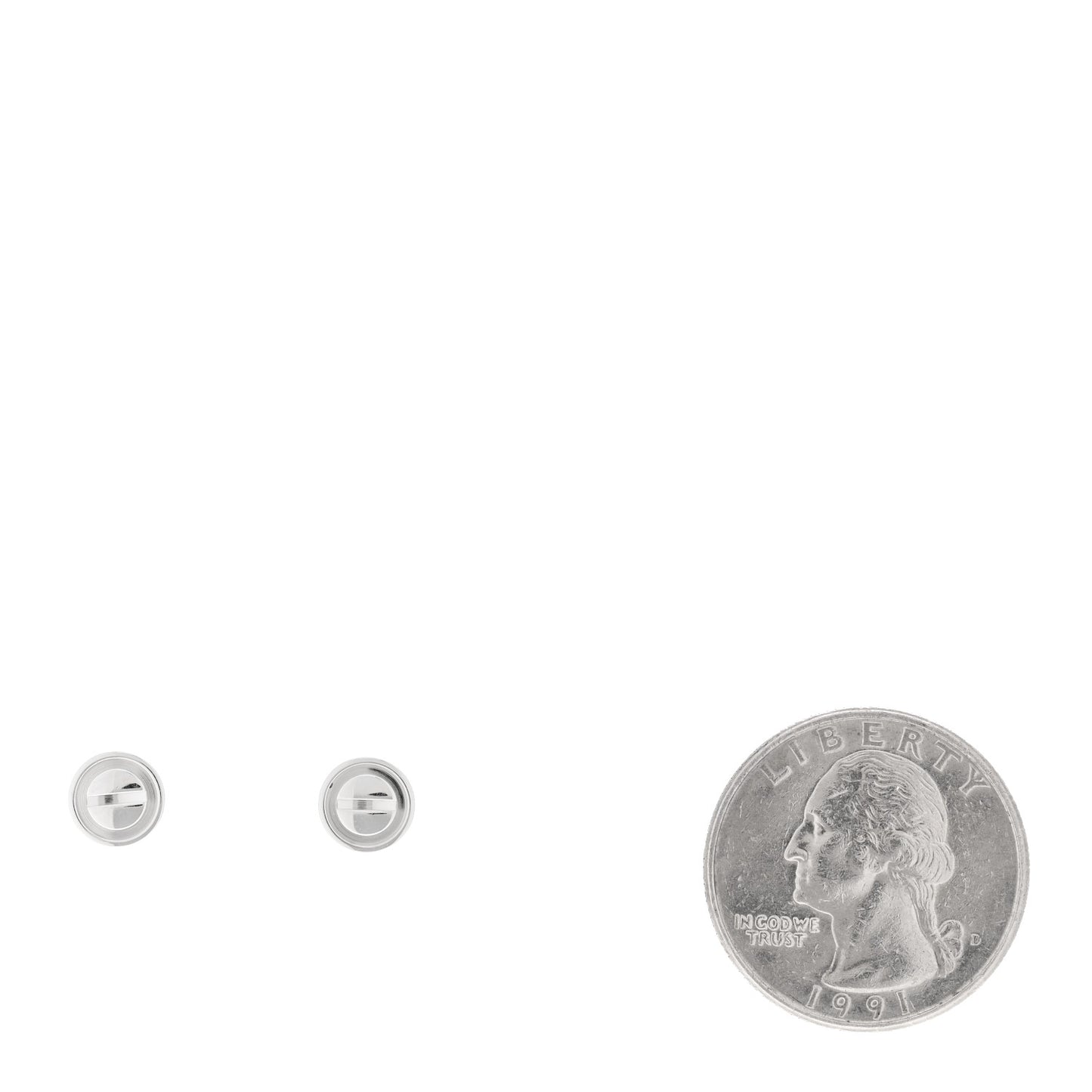 18K White Gold LOVE Earrings