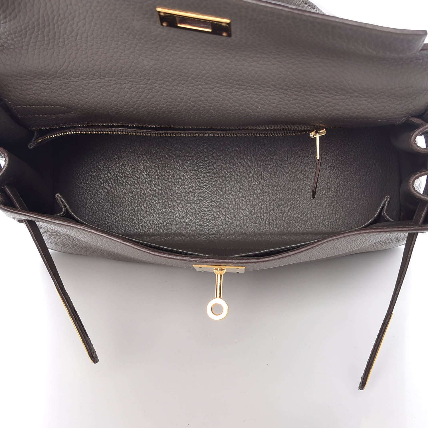 Hermes Taurillon Clemence Kelly Retourne 28 Etain 14 of 42