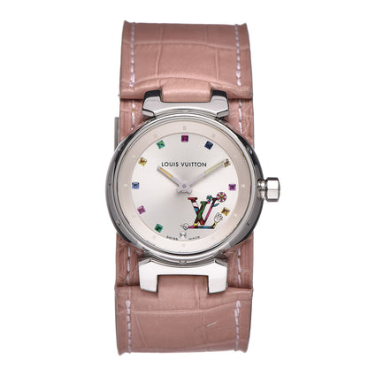 Louis Vuitton Stainless Steel Alligator 28mm Tambour Murakami Quartz Watch 1 of 12
