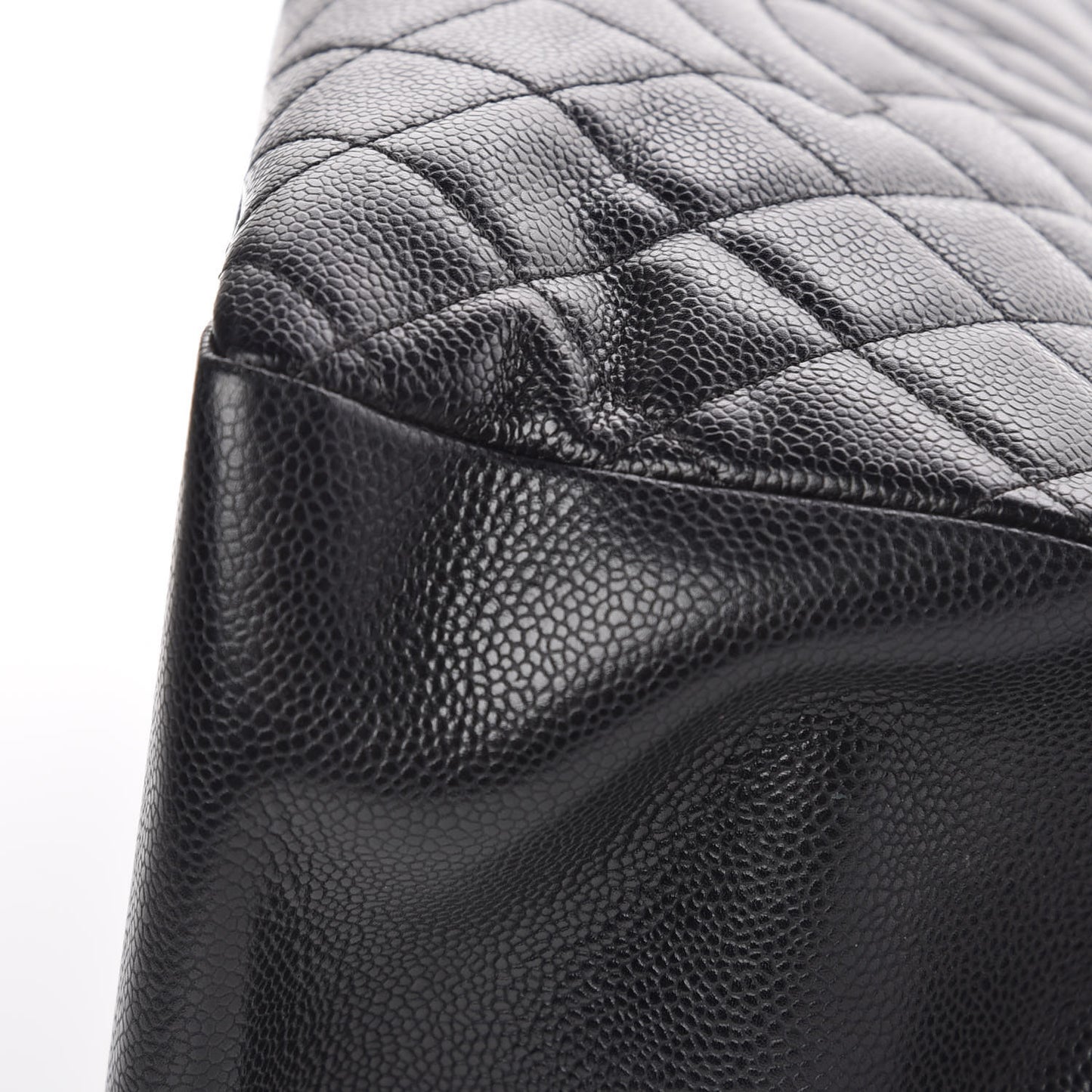Caviar Quilted Grand Shopping Tote GST Black