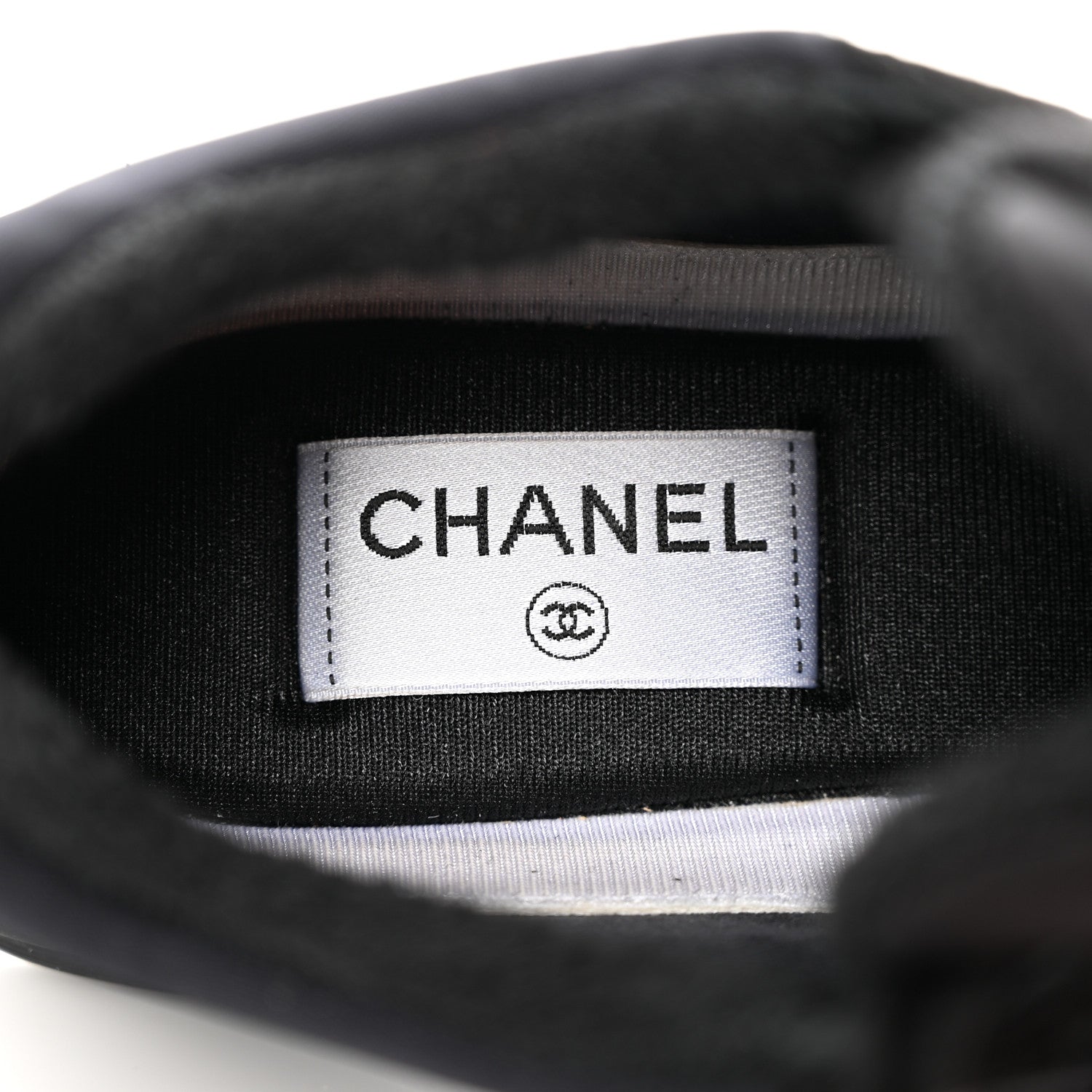 Chanel Fabric Calfskin Suede CC Sneakers 39 Black 7 of 9
