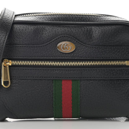 Gucci Calfskin Web Mini Ophidia Shoulder Bag Black 8 of 12