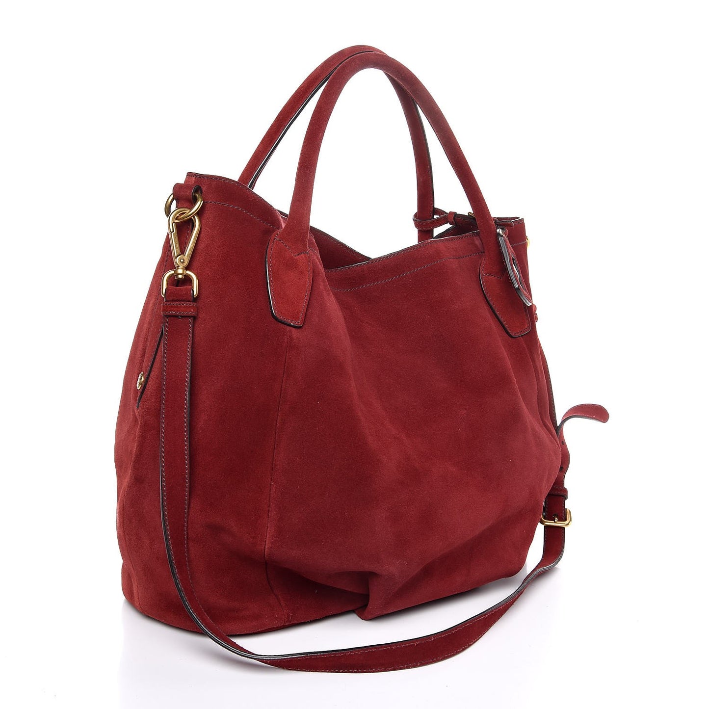 Suede Shoulder Bag Red