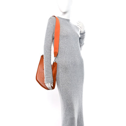 Hermes Taurillon Clemence Evelyne II PM Potiron 2 of 10