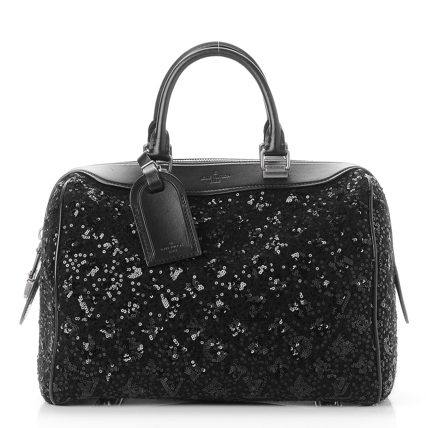 Sequin Monogram Sunshine Express Speedy Black