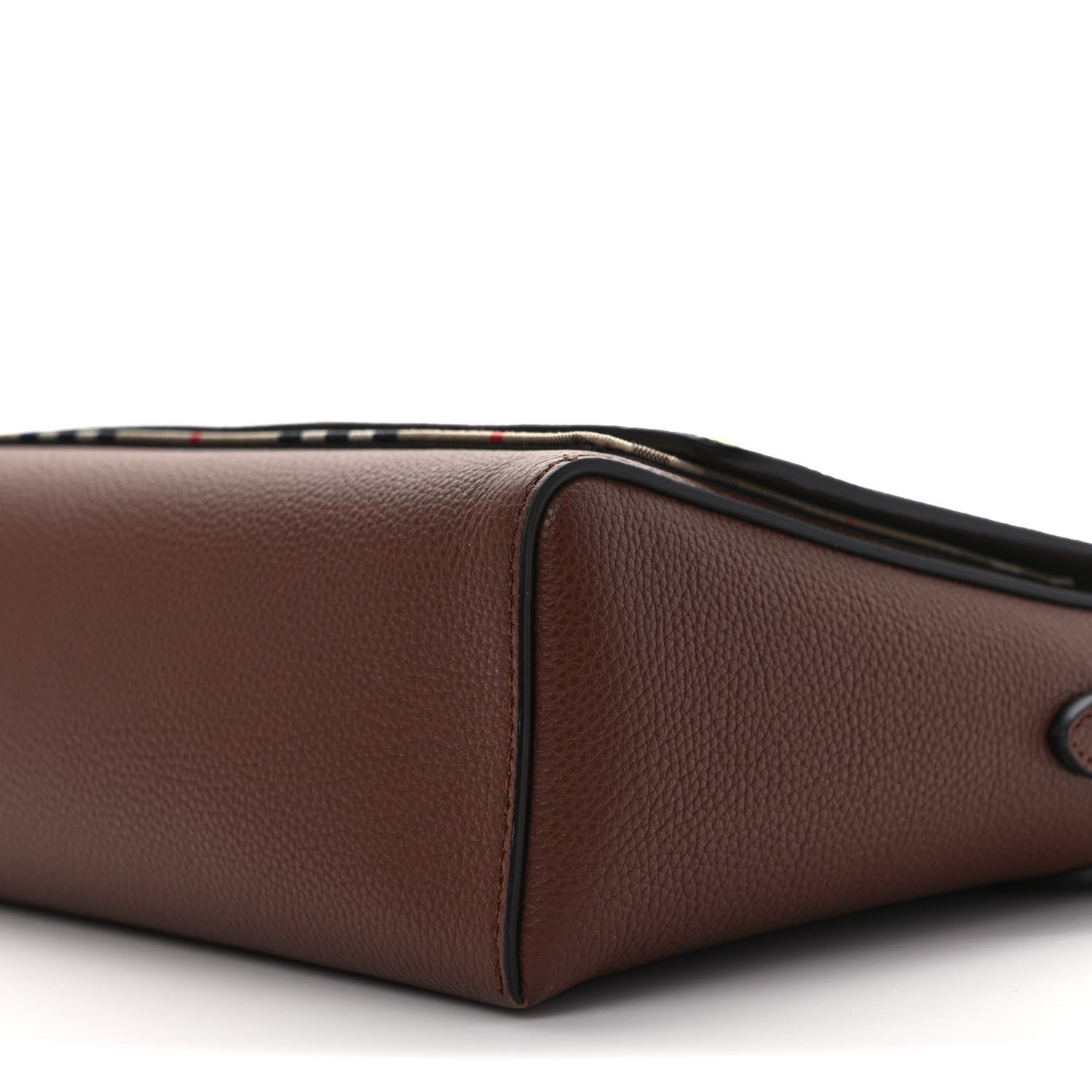 Burberry Calfskin Vintage Check Note Crossbody Bag Tan 8 of 8