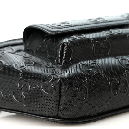 Gucci Calfskin GG Tennis Embossed Pocket Belt Bag Black 9 of 11