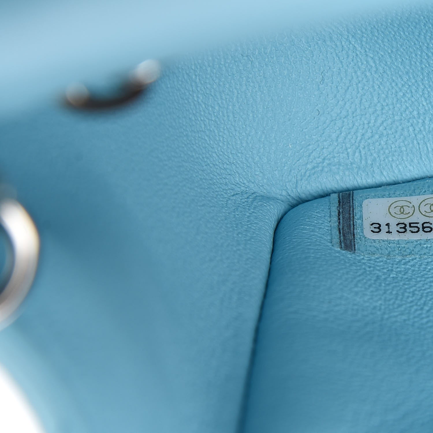 Chanel Lambskin Quilted Mini Rectangular Flap Light Blue 9 of 12