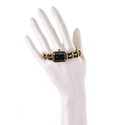 Chanel Stainless Steel Lambskin 20mm Chain Premiere Quartz Watch Gold L 2 of 6