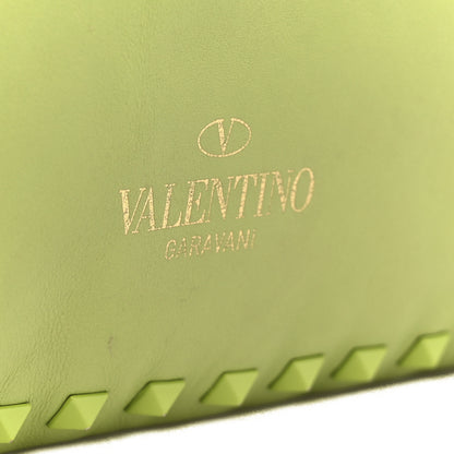 Valentino Garavani Vitello Large Rockstud Zip Wristlet Pouch Pop Apple 8 of 11